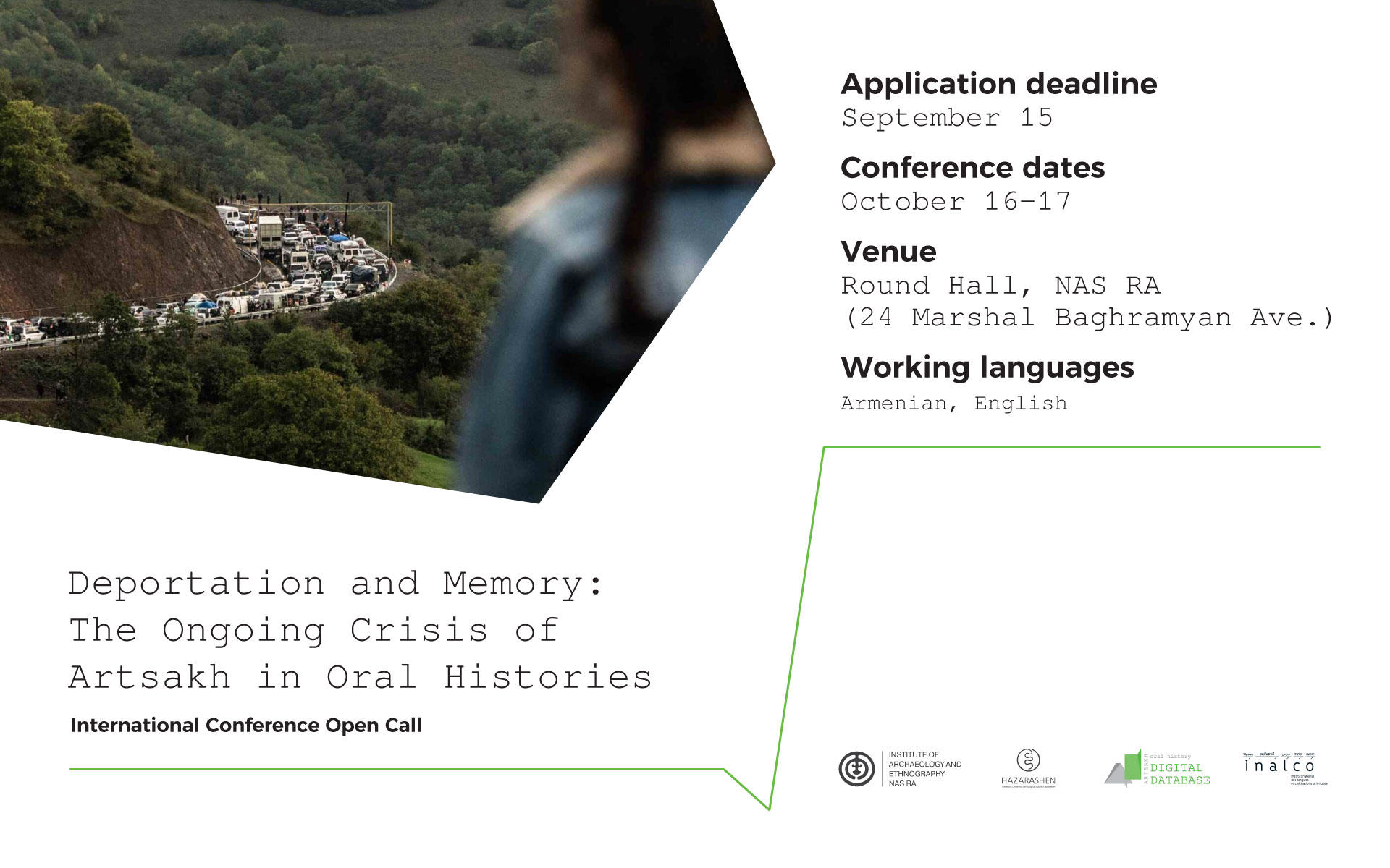 Deportation and Memory: The Ongoing Crisis of Artsakh in Oral Histories